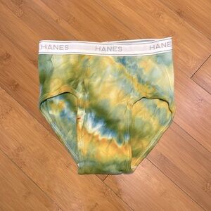 Green And Yellow Tie Dye Briefs — One Of A Kind